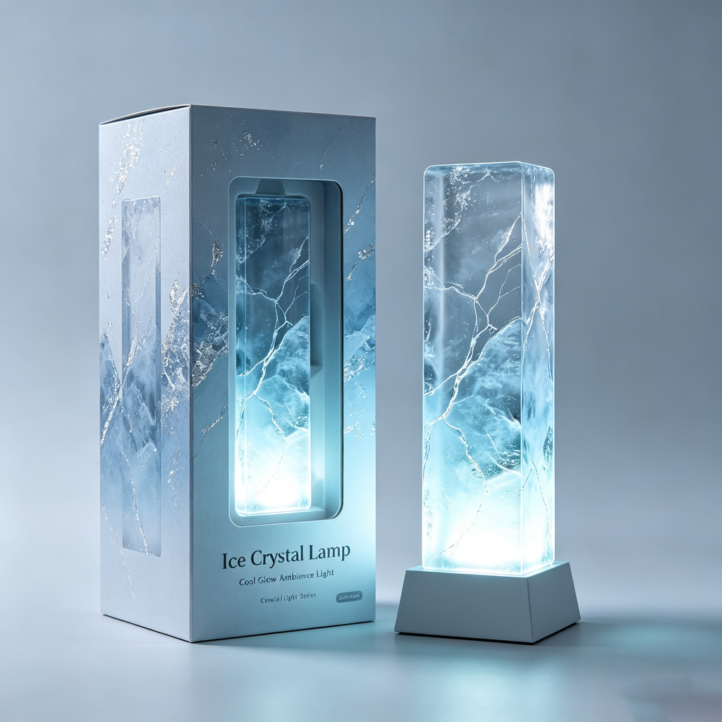 Ice Crack Resin Floor Lamp