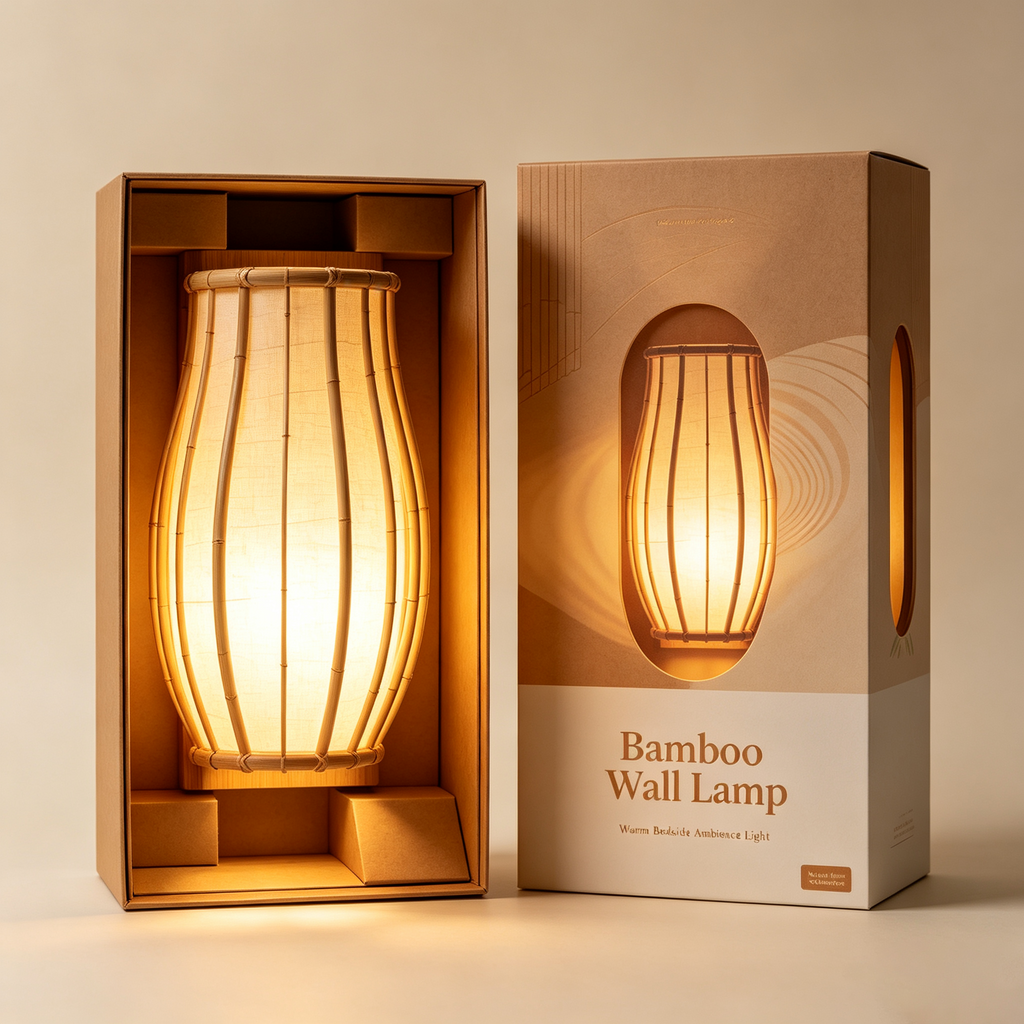 Lantern Shape Linen Shade Wall Lamp