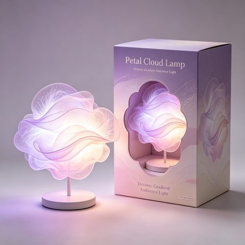 Gradient Organza Flower Table Lamp